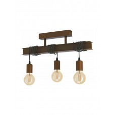 Eglo Townshend Vintage Μεταλλική Πλαφονιέρα Οροφής με Ντουί E27 σε Καφέ χρώμα 55cm Κωδικός: 43522