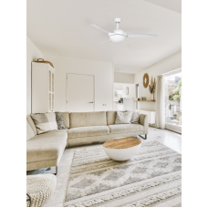 Zambelis Lights 19133 Ανεμιστήρας Οροφής 132cm με Φως και Τηλεχειριστήριο Λευκός