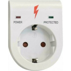 Geyer Πρίζα σούκο με προστασία υπέρτασης λευκή PA-GE3A-01SDW