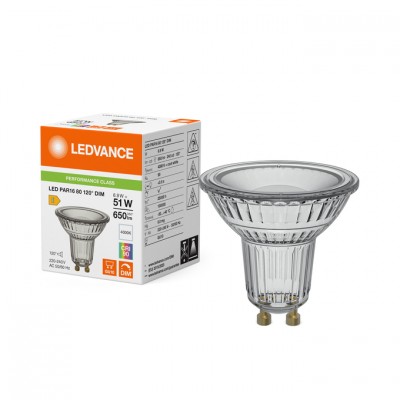 LEDVANCE ΛΑΜΠΑ LED PAR16 80 120° DIM P 6.9W  GU10 4000  CRI90 650LUMEN  4099854456435