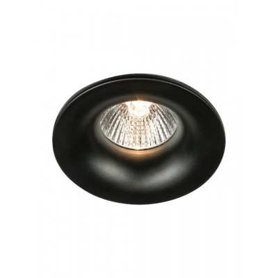 VK Lighting VK/03196/B Στεγανό Σποτ Οροφής Εξωτερικού Χώρου GU5.3 σε Μαύρο Χρώμα 64173-100121