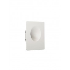 VK Lighting VK/09026/MR11 Παραλληλόγραμμο Μεταλλικό Χωνευτό Σποτ με Ενσωματωμένο LED σε Λευκό χρώμα