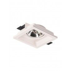 Geyer Τετράγωνο Γύψινο Χωνευτό Σποτ με Ντουί GU10 σε Λευκό χρώμα 19x19cm