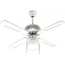 LINEME Ανεμιστήρας Οροφής Διακοσμητικός Μονόφωτος 52"(130cm) Λευκός Ξύλινος 02-00103-1 