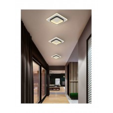 Atman Caen Μοντέρνα Μεταλλική Πλαφονιέρα Οροφής με Ενσωματωμένο LED σε Λευκό χρώμα 32.5cm