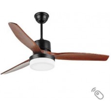 Lineme 02-00194 Ανεμιστήρας Οροφής 130cm με Φως και Τηλεχειριστήριο Καφέ