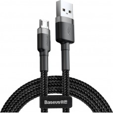 Baseus Cafule Braided Καλώδιο Φόρτισης (CAMKLF-HG1) 2A Micro USB 3m Black / Gray
