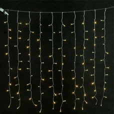 480 Λαμπάκια LED Θερμό Λευκό 3mm Επεκτάσιμα , Κουρτίνα, Διαφανές Καλώδιο Ρεύματος 3m x 300cm 600-11375 Eurolamp