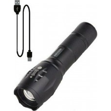 Geyer Φακός Επαναφορτιζόμενος Led 350lm LFK-USB 5W USB + POWER BANK 2000mA