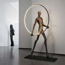 Atman Atlas Μοντέρνο LED Φωτιστικό Δαπέδου Υ185xΜ115εκ. με Ρυθμιζόμενο Λευκό Φως σε Χάλκινο Χρώμα LEG-ST1800