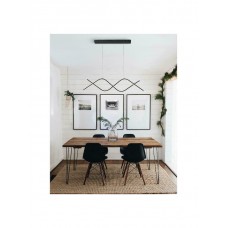 Atman Lugo Μοντέρνο Κρεμαστό Φωτιστικό με Ενσωματωμένο LED σε Μαύρο Χρώμα LEG-22004 BL