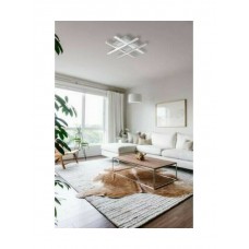 Atman Mallorca Μοντέρνα Μεταλλική Πλαφονιέρα Οροφής με Ενσωματωμένο LED σε Λευκό χρώμα 70cm LEG-10404