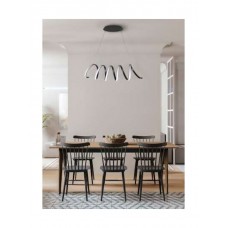 Atman Leggenda Malaga Μοντέρνο Κρεμαστό Φωτιστικό με Ενσωματωμένο LED Black σε Μαύρο Χρώμα LEG-10490-BL