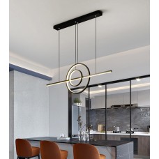 Atman Almeria Μοντέρνο Κρεμαστό Φωτιστικό Ράγα σε Μαύρο Χρώμα LEG-8705