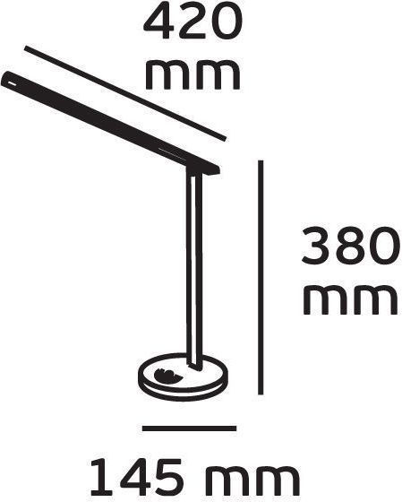 Πορτατιφ Γραφ. Led 7W 3000-4000-6000K Μαυρο Vk/04238/B/WCD - second view