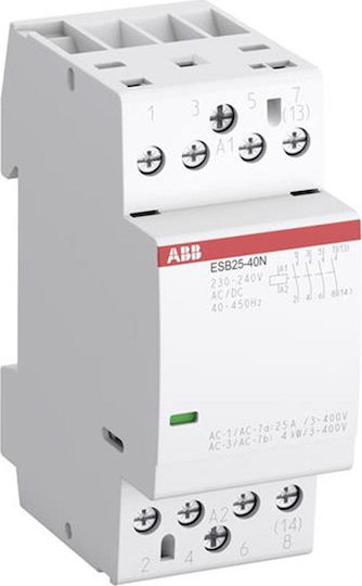Abb Ρελέ Ράγας Ισχύος 25A Τετραπολικό με Τάση 230V ESB25-40N