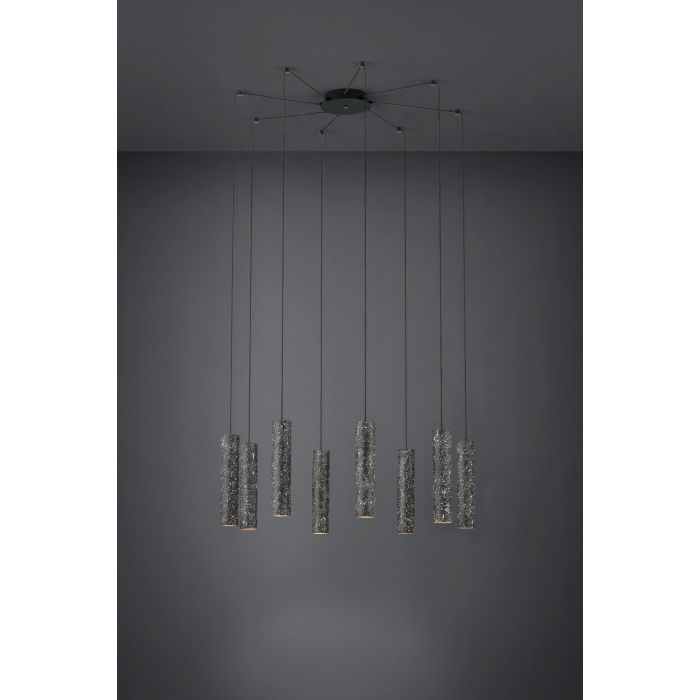 Eglo Mentalona 39824 Κρεμαστό Φωτιστικό για 8 Λαμπτήρες GU10 Γκρι