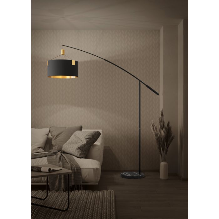 Eglo Tortola 1 39966 Μοντέρνο Φωτιστικό Δαπέδου Υ203xΜ45εκ. με Ντουί για Λαμπτήρα E27 σε Μαύρο Χρώμα