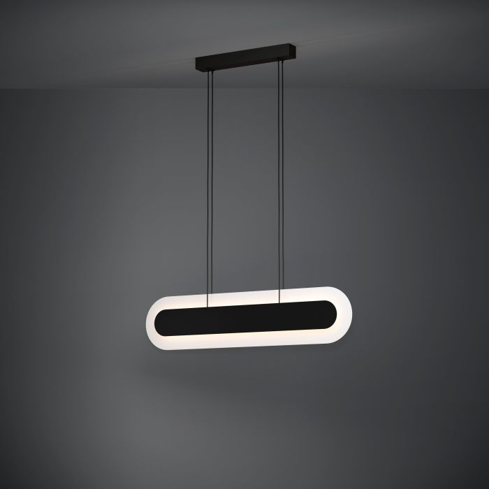 Eglo Fabriano 390013 Κρεμαστό Φωτιστικό LED με Θερμό Λευκό Φως Ράγα Μαύρο 86x150x150εκ.