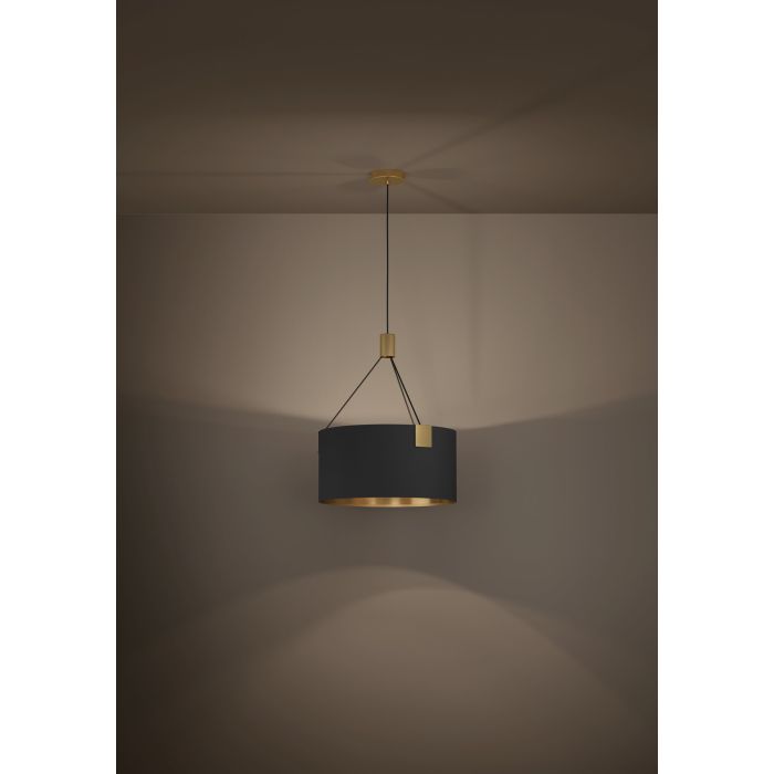 Eglo Tortola 39964 Κρεμαστό Φωτιστικό για Ντουί E27 Μαύρο 45x150εκ.