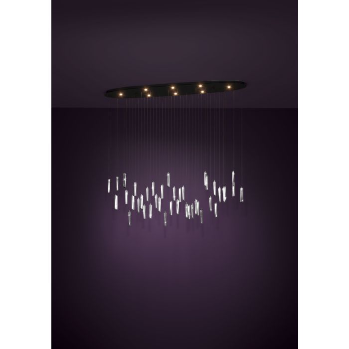 Eglo Κρεμαστό Φωτιστικό LED Ράγα Μαύρο 148x26x220εκ. 390349