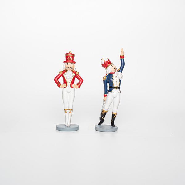 Eurolamp  Χριστουγεννιάτικοι Καρυοθραύστες από πολυρητίνη σε 2 σχέδια. Διαστάσεις: 5x4x14cm. Χρώμα: Χρωματιστό/Multi.  600-45828   