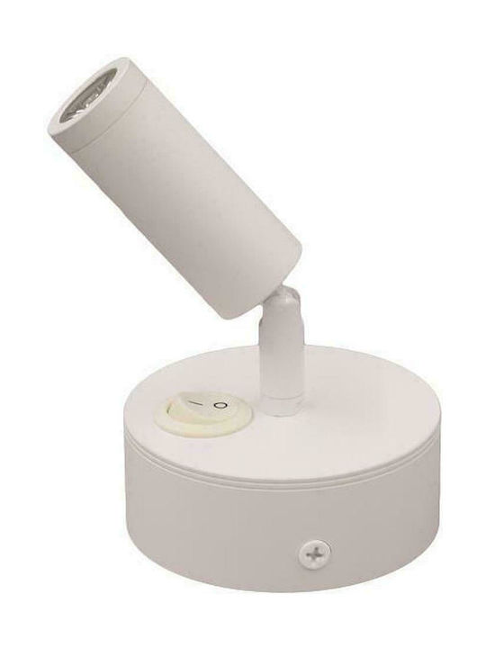 Eurolamp Μονό LED Θερμό Λευκό Σποτ σε Λευκό Χρώμα 145-25210