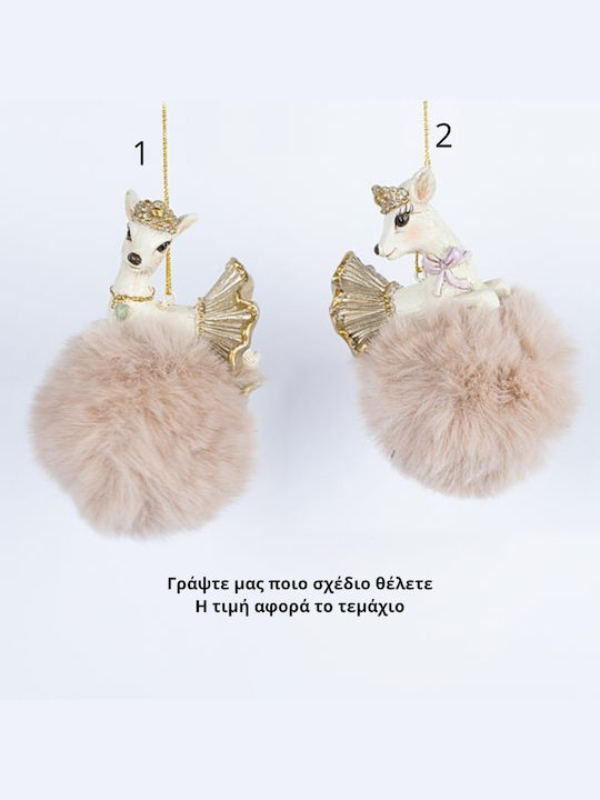 Eurolamp Χριστουγεννιάτικη Πλαστική Φιγούρα Ελάφι Μήκους 6εκ. 600-46253