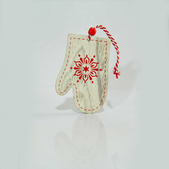 Magic Christmas Γάντι Ξύλινο Με Κόκκινα Σχέδια 7.5*10.5*0.5cm 600-40449