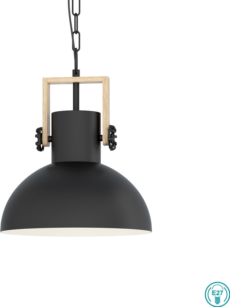 Eglo Lubenham Κρεμαστό Φωτιστικό Μοντέρνο Μονόφωτο Μαύρο 43162 - μικρογραφία 4