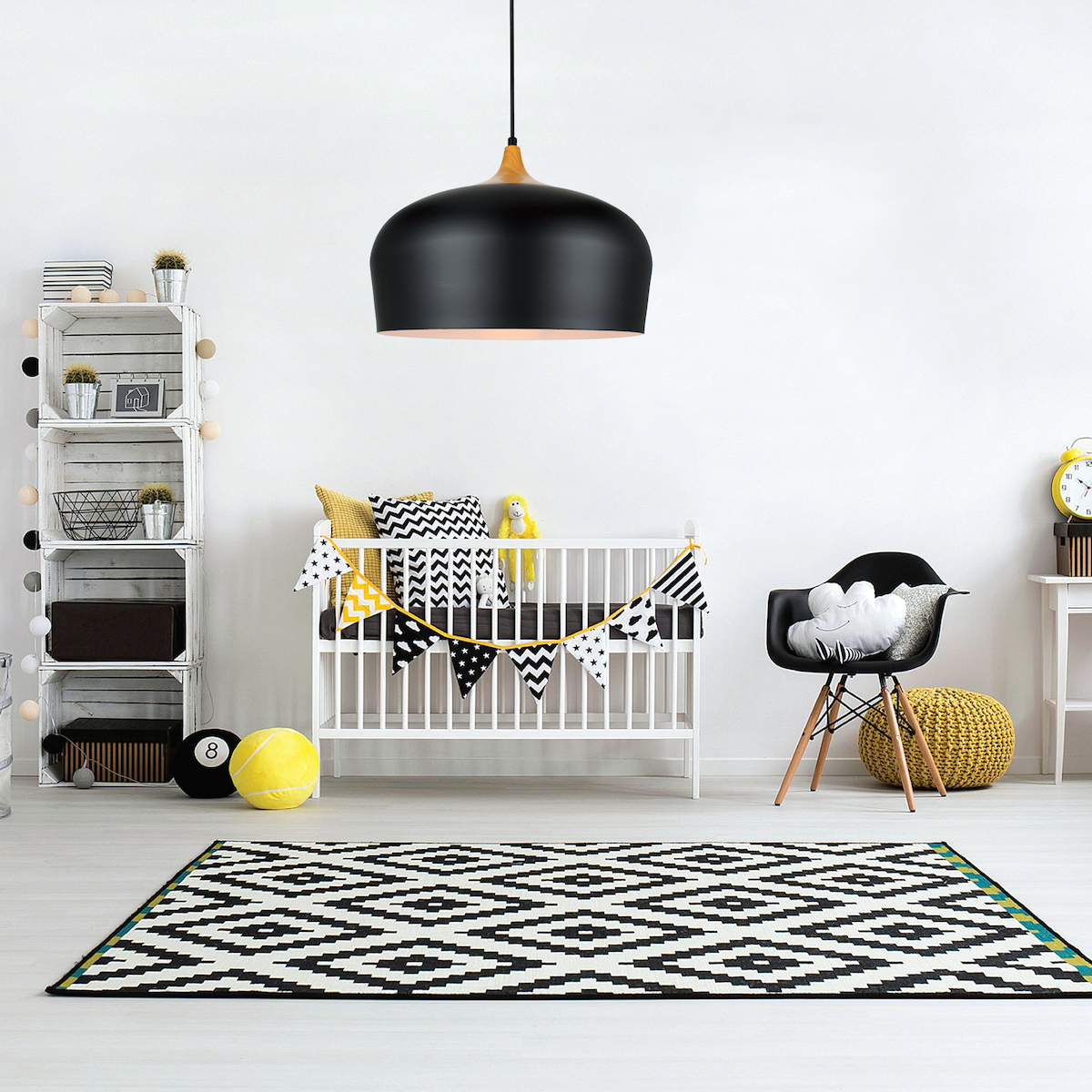 Inlight 4387 Κρεμαστό Φωτιστικό Μοντέρνο Μονόφωτο Μαύρο