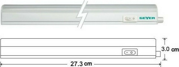 Geyer Φωτιστικό Πάγκου Κουζίνας 4W 4000K 27.3cm LCT530
