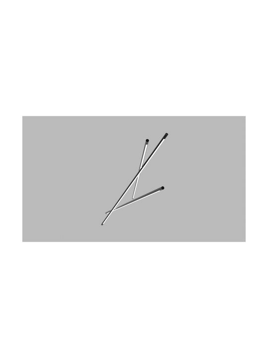 Zambelis Lights Μοντέρνο Κρεμαστό Φωτιστικό Ράγα με Ενσωματωμένο LED σε Μαύρο Χρώμα 22237