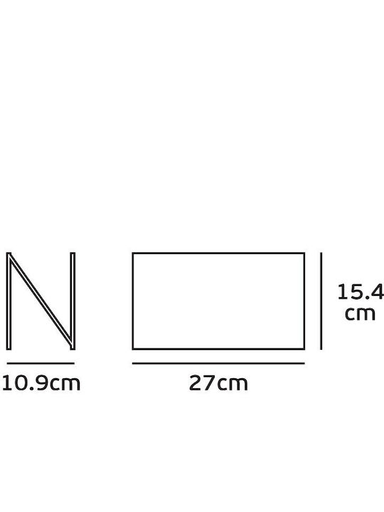 VK Lighting 02085 Επιτοίχιο Εξωτερικό Φωτιστικό LED IP54 Διπλής Δέσμης - second view