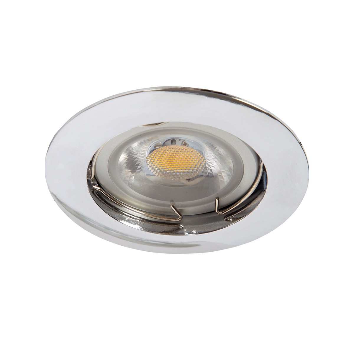 VK Lighting VK/03009G/C Σποτ χρωμέ στρογγυλό σταθερό GU10 240V Max35w IP20 ø7.7x2.5cm 64173-025121