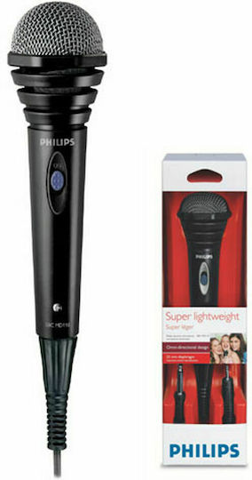 Philips Ενσύρματο Μικρόφωνο Karaoke SBCMD110 σε Μαύρο Χρώμα - Κύρια εικόνα