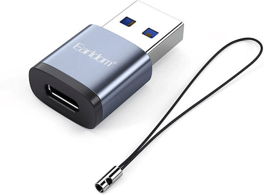 Earldom OT61 Μετατροπέας USB-A male σε USB-C female Γκρι - μικρογραφία 3