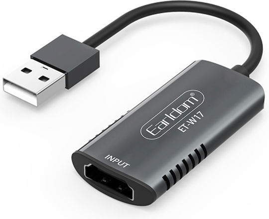 Earldom ET-W17 Video Capture για Laptop / PC και σύνδεση HDMI / USB-A - Κύρια εικόνα