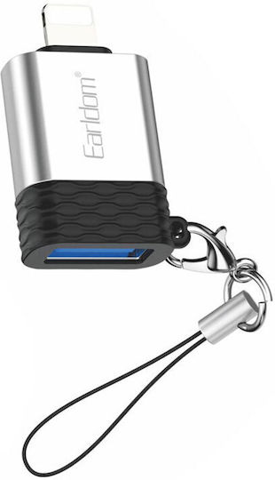 Earldom Μετατροπέας Lightning male σε USB-A female Ασημί (ET-OT65) - Κύρια εικόνα