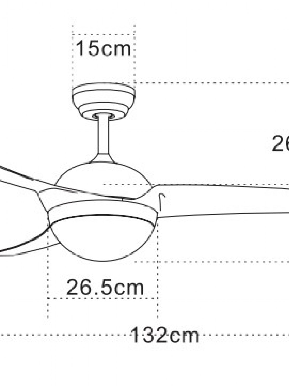 Zambelis Lights 19133 Ανεμιστήρας Οροφής 132cm με Φως και Τηλεχειριστήριο Λευκός - second view