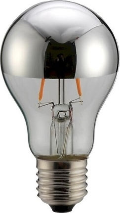 Geyer Λάμπα LED Αντεστραμμένου καθρέφτη ασημί A60 6W E27 2700K 550lm dim LFMA276SD