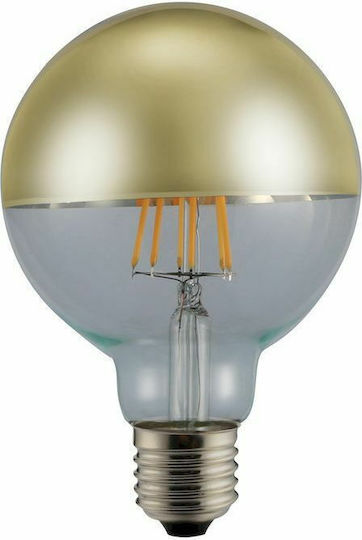 Geyer Λάμπα LED 6W για Ντουί E27 και Σχήμα G125 Θερμό Λευκό 480lm Dimmable LFGBM276GD