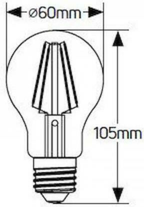 Geyer Λάμπα LED Αντεστραμμένου καθρέφτη ασημί A60 6W E27 2700K 550lm dim LFMA276SD - second view