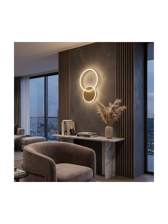 kelvo® VENOM Φωτιστικό Οροφής LED 45W 4500lm 360° AC 220-240V IP20 Ρυθμιζόμενο Λευκό CCT με Χειριστήριο από 2700K έως 6000K Dimmable - Lumileds SMD Chip - Χρυσό Πλατίνα - Μ60 x Π40 x Υ7.5cm - 3 Χρόνια Εγγύηση KLV-101-0183