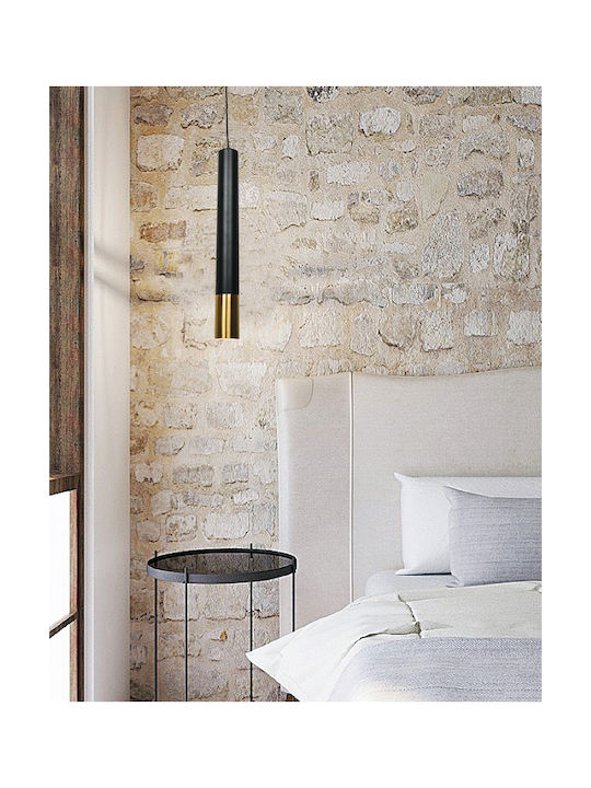 Inlight Ρυθμιζόμενο Κρεμαστό Φωτιστικό Μαύρο με Ντουί GU10 6x40εκ. 4013  - second view