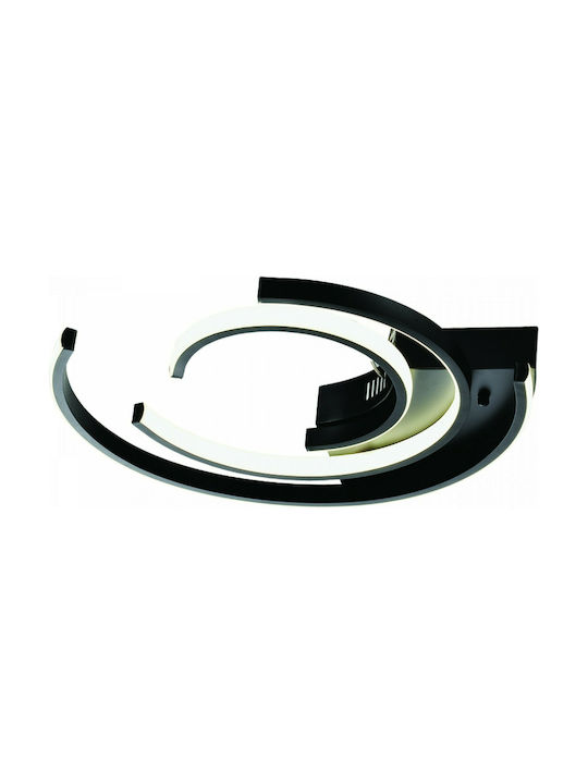 Inlight Πλαφονιέρα Οροφής 40εκ. Μαύρη με Ενσωματωμένο LED 42169 