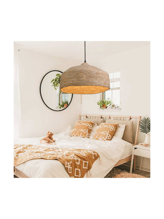 Inlight Κρεμαστό Φωτιστικό με Σχοινί για Ντουί E27 Μπεζ 40εκ. 4058