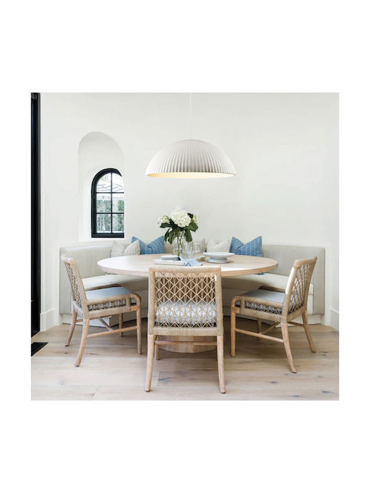 Inlight Κρεμαστό φωτιστικό λευκό από γύψο 1XE27 D:60cm 4063-White