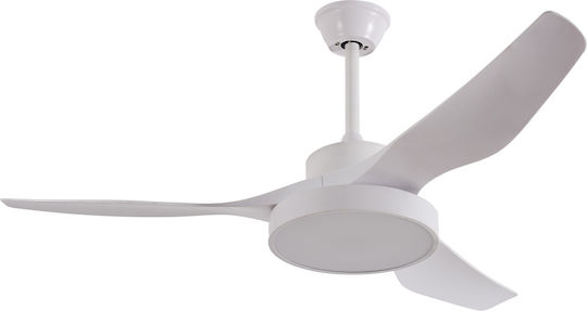 Inlight Nitinat Ανεμιστήρας Οροφής 132cm με Φως και Τηλεχειριστήριο Λευκός 102000290 - second view