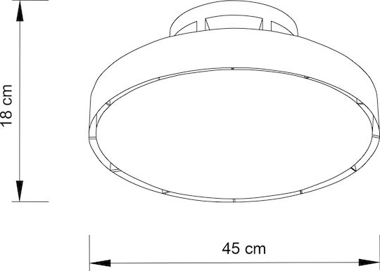 Inlight Ανεμιστήρας Οροφής 45cm με Φως και Τηλεχειριστήριο Λευκός 101001020 - second view